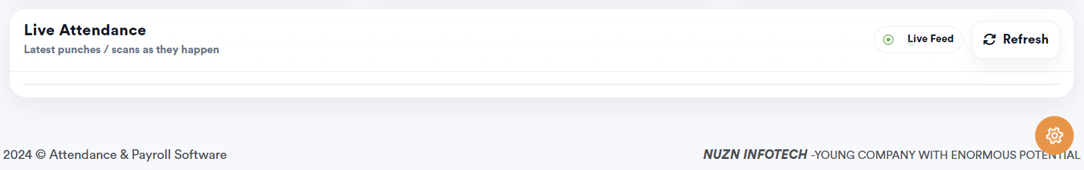 Live attendance feed